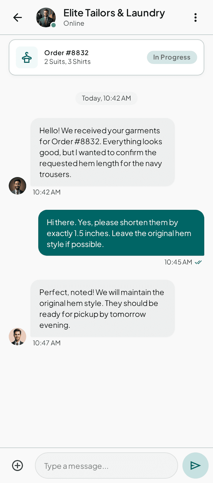 Chat screen